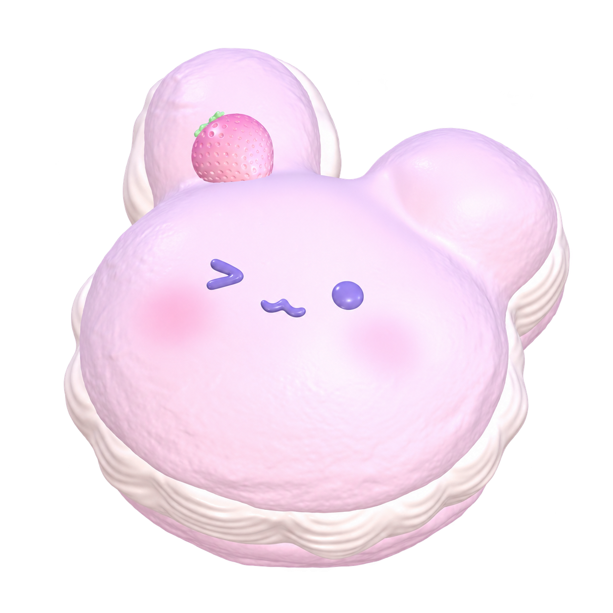 Purple Taro Bunny Head
