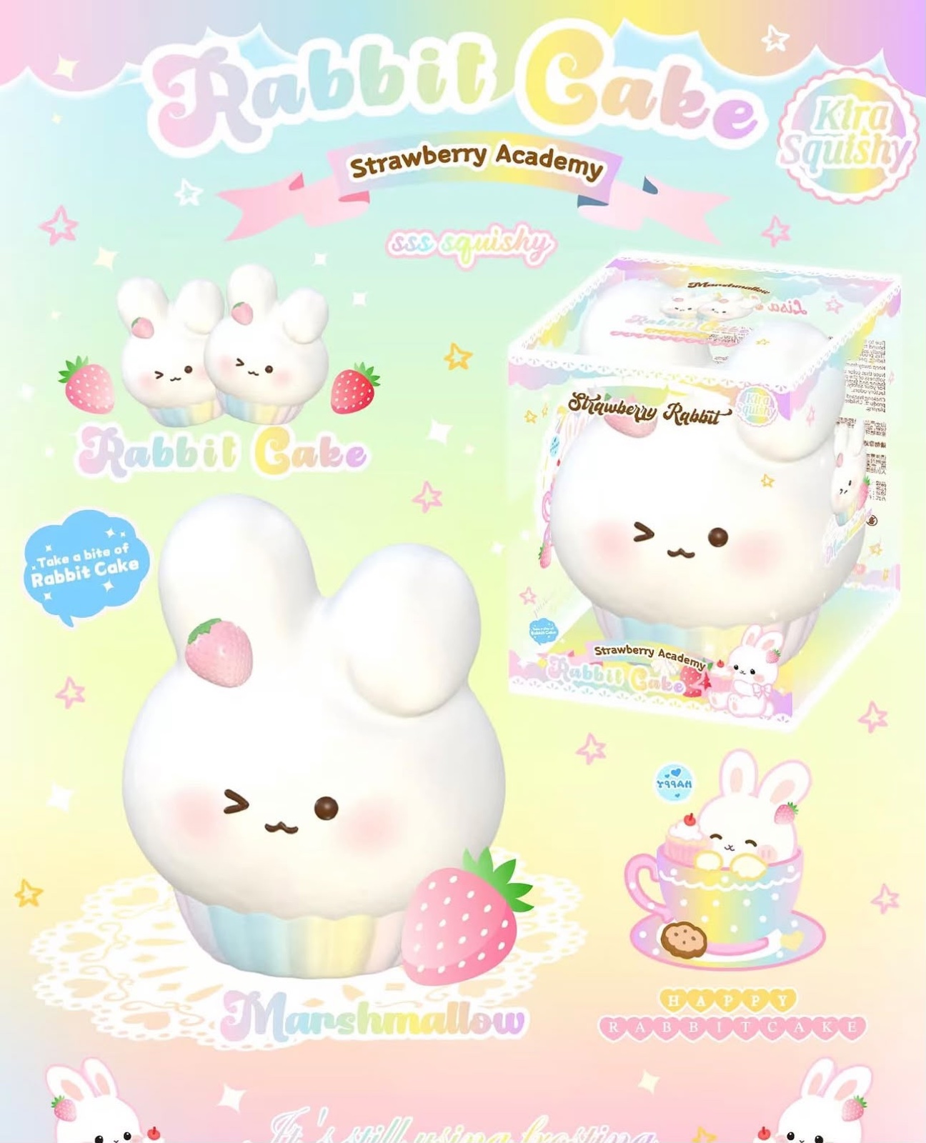 Strawberry Rabbit Cake poster from the Strawberry Academy series